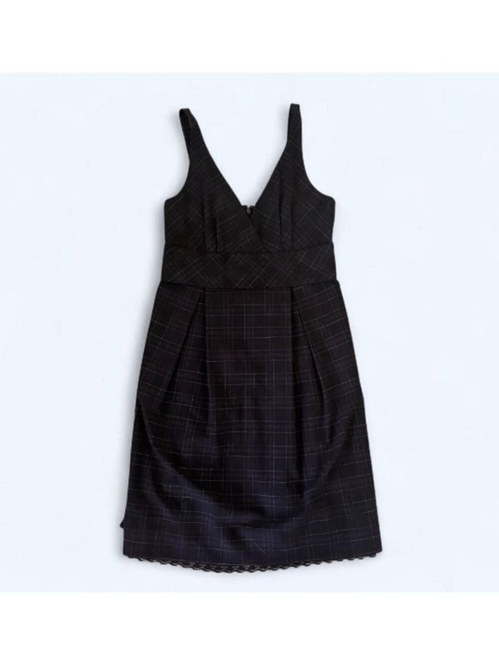 Moulinette Soeurs Anthropologie Dress Plaid Lace Schoolgirl Wednesday Addams 8